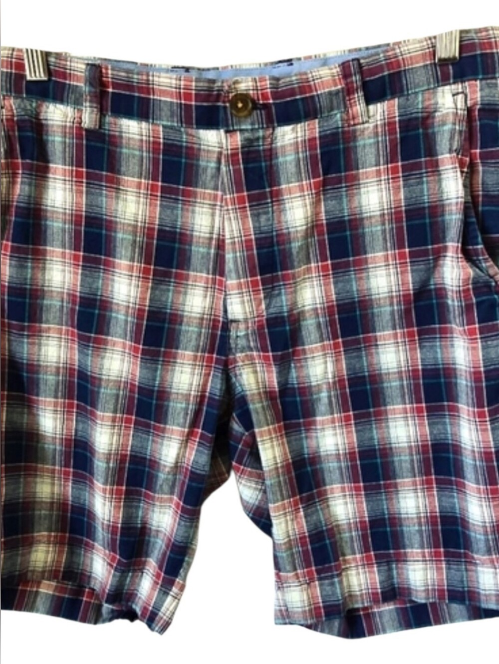 Brooks Brothers Men's Plaid Flat Front Casual Activewear Shorts Sz 34 Preppy